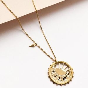 Dawning on New Day Gold Coin Necklace